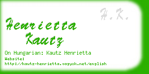 henrietta kautz business card